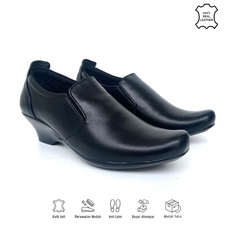 Sepatu Pantofel Wanita Kulit Asli