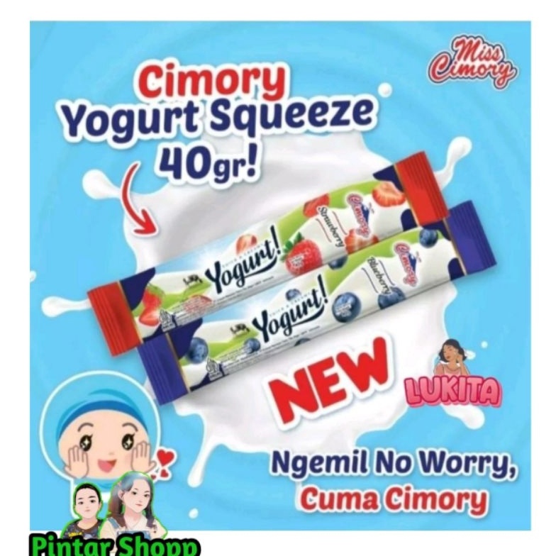 

Stock ready isi 1 pcs cimory yogurt stick varian strawberry dan blueberry