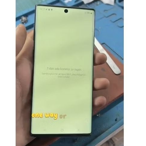 servis lcd greenscreen samsung note10 & note 10 plus