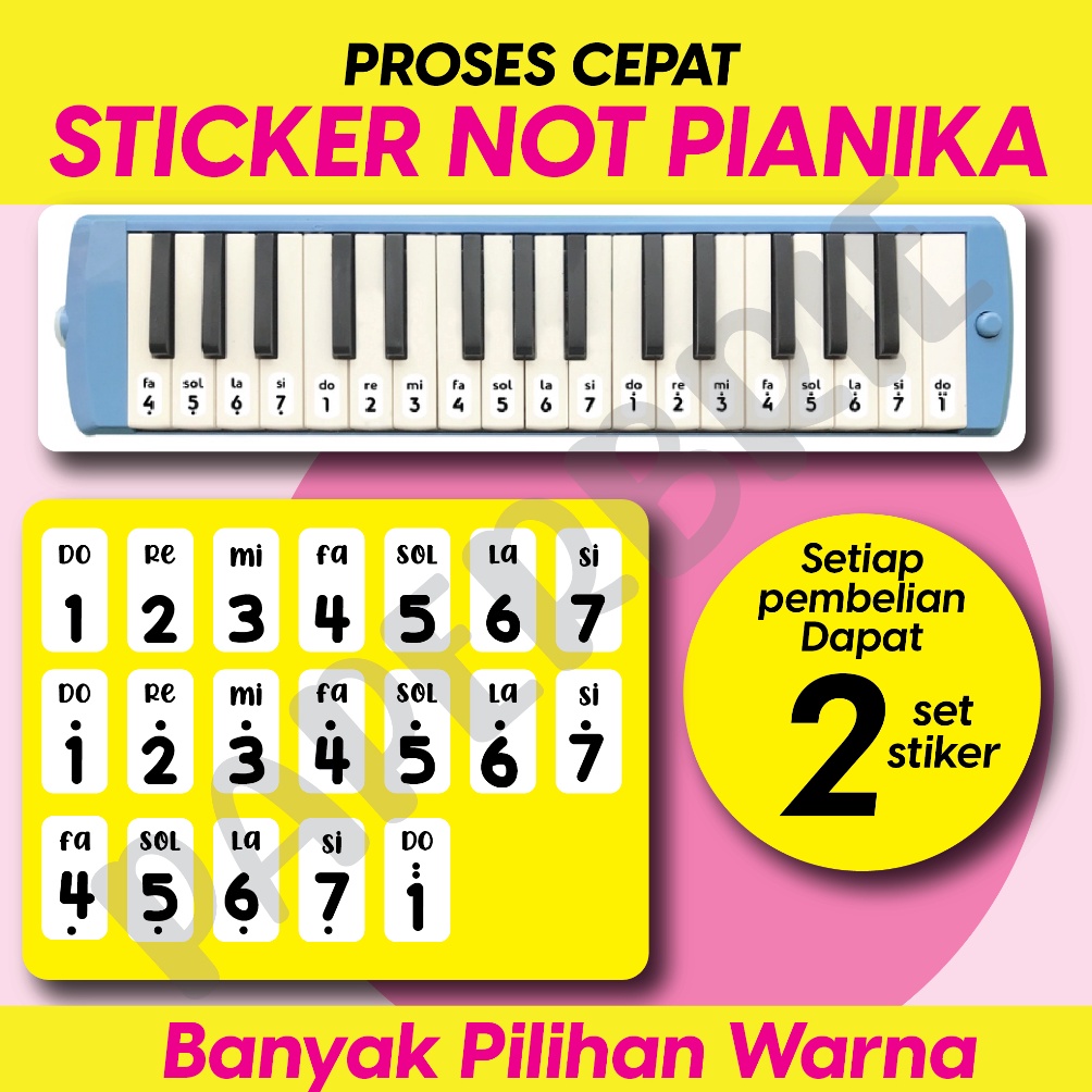 

Rekomendasi STICKER NOT PIANIKA POLOS Bisa pilih warna