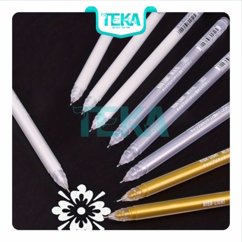 

Pulpen Tinta Samoyed Pulpen Tinta Warna Putih/Emas Gel Ink Pen Metalic Pen