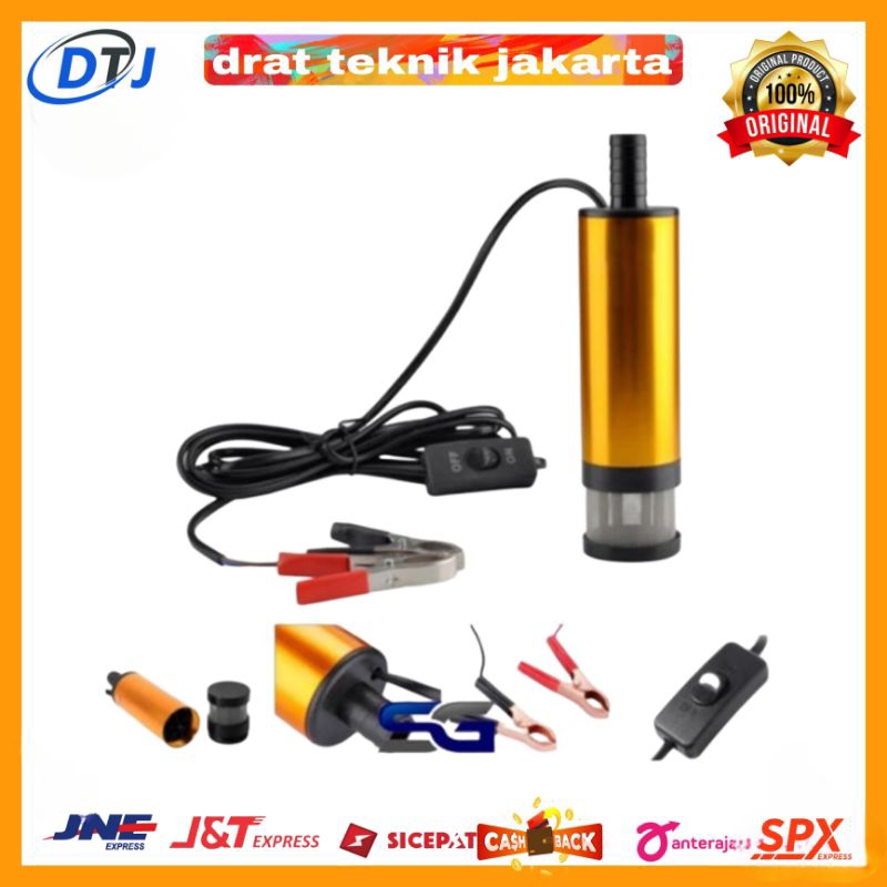 Pompa minyak celup mini DC 12V Pompa Diesel/solar celup DC 12 Voltt