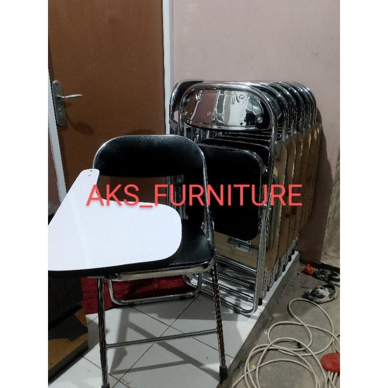 Kursi Lipat Kuliah, kursi belajar, kursi kampus, kursi kantor Stanlist [ Rekondisi] Tanpa rak bawah
