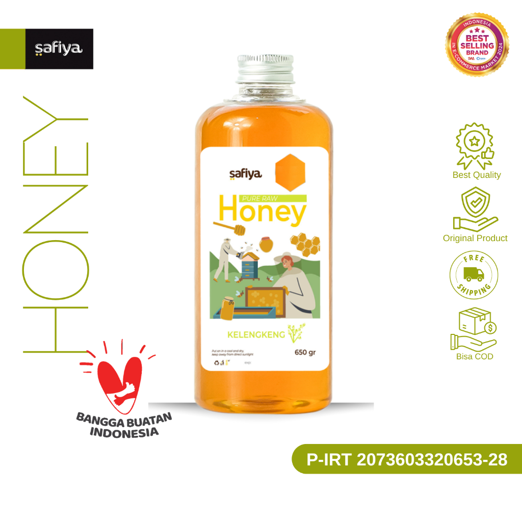 

Safiya Madu Murni Kelengkeng 650 Gram Raw Honey Premium