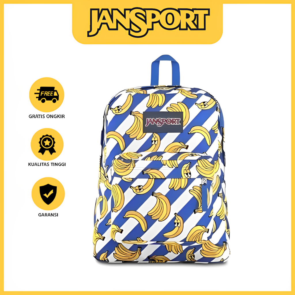 JanSport BANANA Tas Ransel - Backpack - Daypack SuperBreak Plus Russet Red - Tas Pisang - Tas Sekola