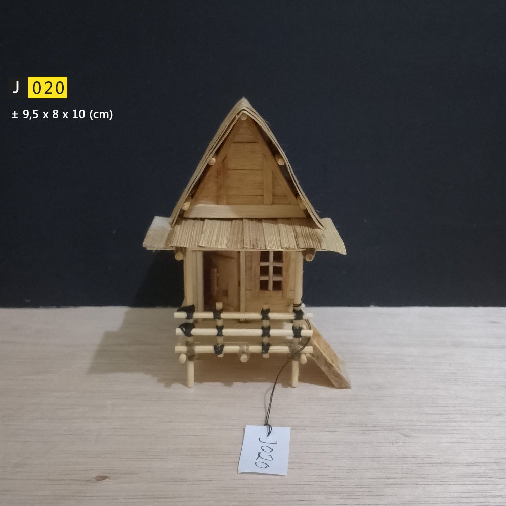 [ J020 ] Miniatur / Ornamen Rumah Kayu Bambu untuk aksesoris diorama / akuarium / aquascape