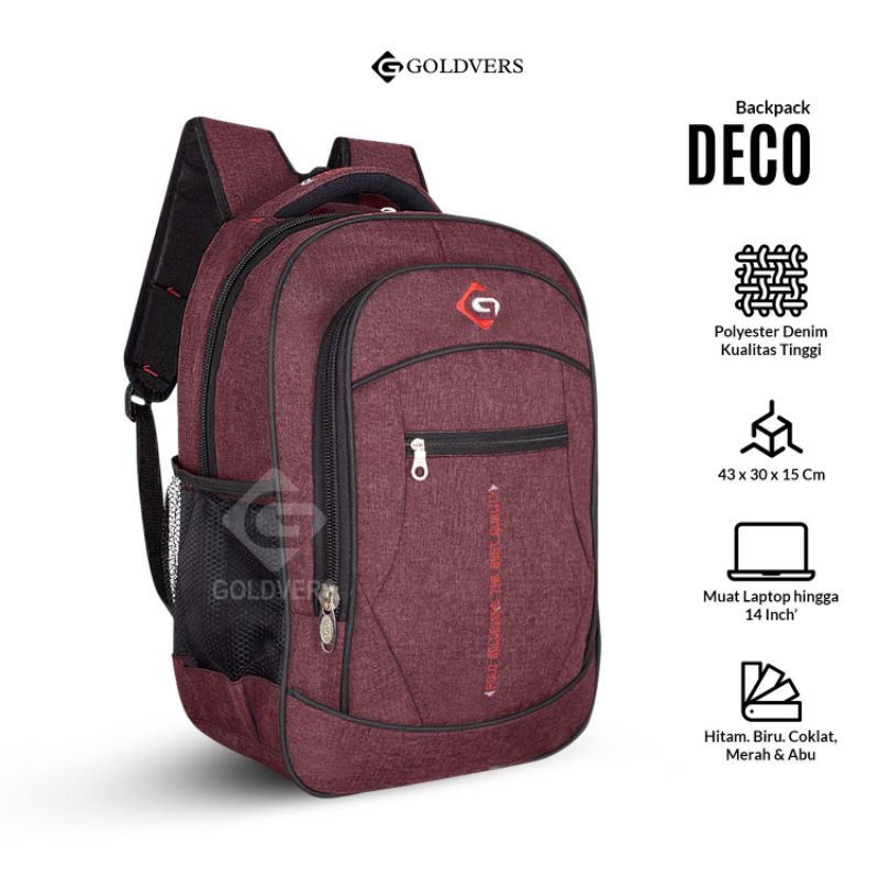 GOLDVERS - TAS SEKOLAH DECO RANSEL GOLDVERS POLYESTER DENIM