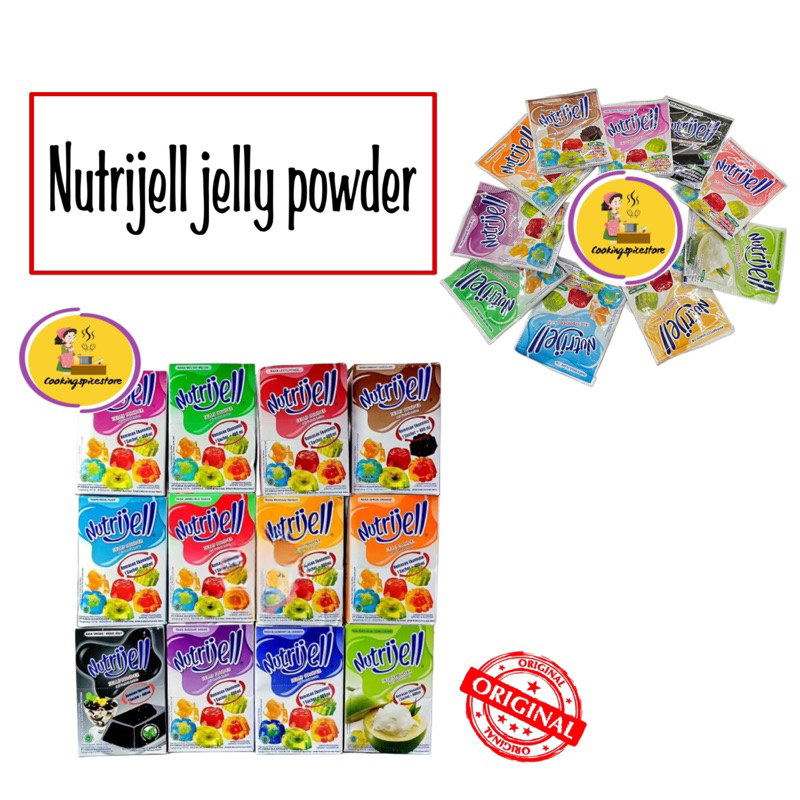 

NUTRIJELL PER BOX 12 sachet @ 15 gr / JELLY POWDER / NUTRIJEL COKLAT PLAIN MELON JERUK ANGGUR LECI CINCAU JAMBU BIJI STROBERI KELAPA MUDA MANGGA 15gr