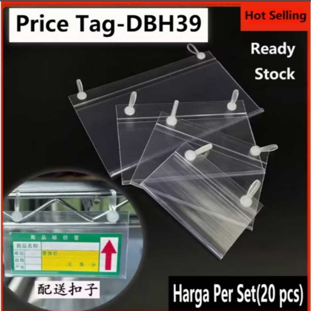 

20 pcs Price Tag Harga Minimarket Price Tag Gantung Untuk Keranjang Promo wire shelf price holder