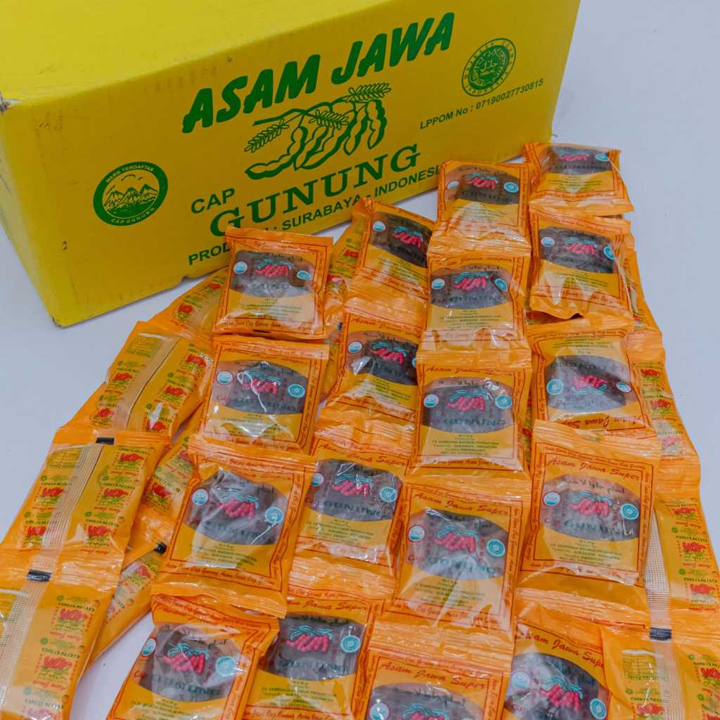 

ASAM JAWA TANPA BIJI ASAM DAGING CAP GUNUNG KEMASAN SACHET 30gr (PACK)