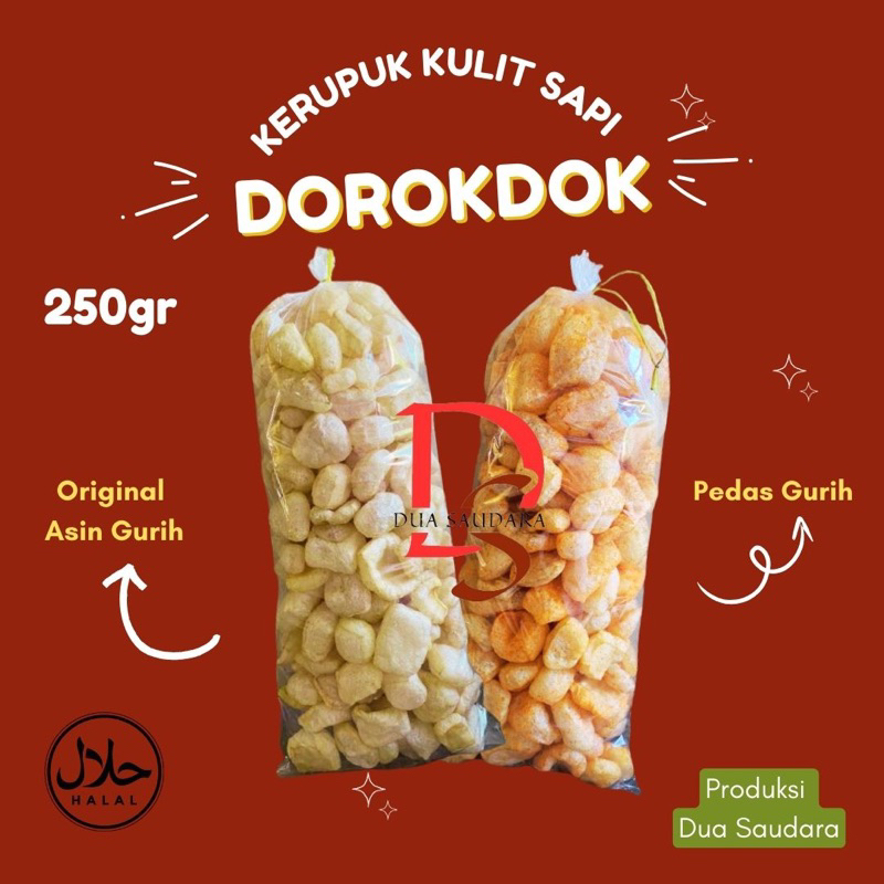 

KERUPUK KULIT SAPI ASLI/DOROKDOK 250gr GURIH RENYAH