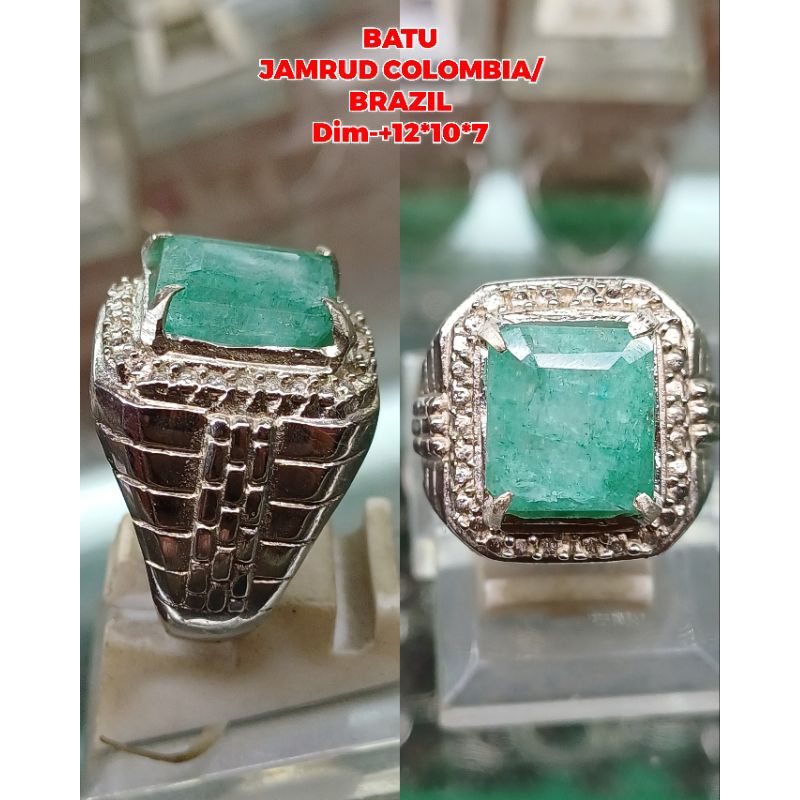 BATU PERMATA JAMRUD COLOMBIA BRAZIL CATING ASLI 09