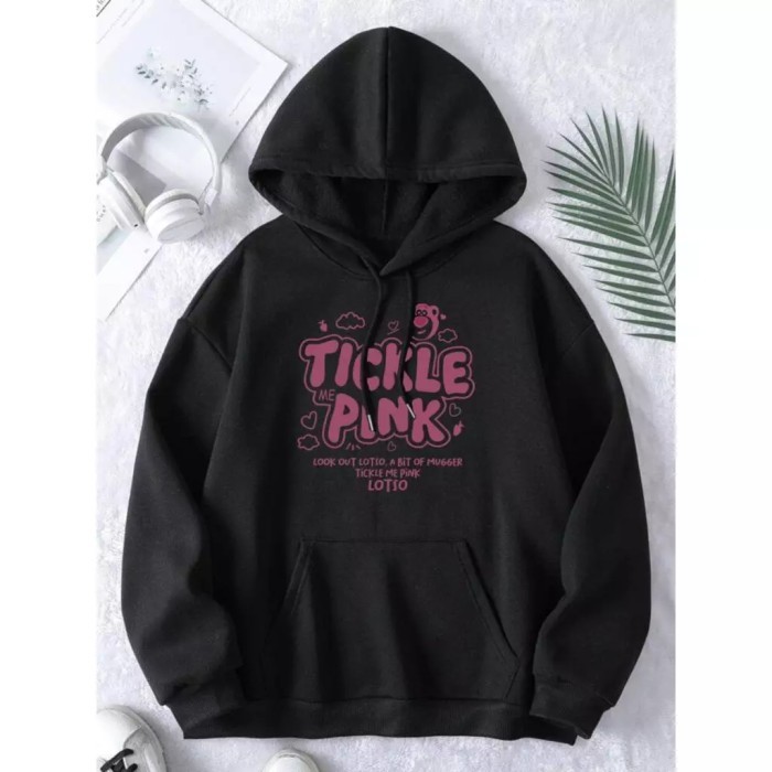 HOODIE TICKLE PINK SWEATER JAKET WANITA OVERSIZE WANITA TRENDY