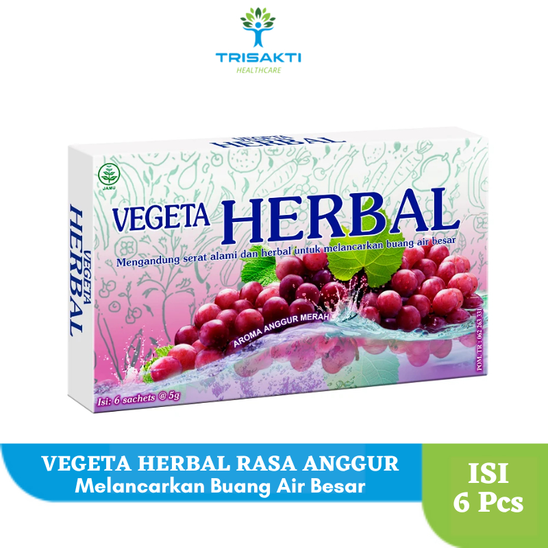 

Vegeta Herbal Rasa Anggur 6 Sachet - Kaya Serat Untuk Melancarkan BAB