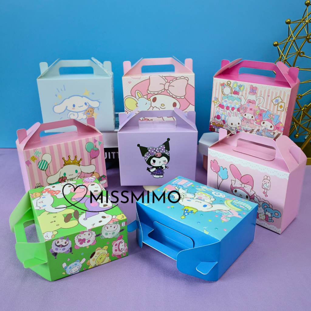 

Gable Box Ulang Tahun Birthday Souvenir Snack Kado Gift Goodie Bag Sanrio Kuromi Cinnamoroll Melody