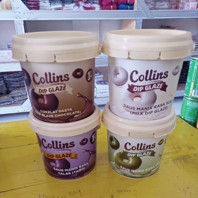 

Collins Dip Glaze/Varian Coklat/Taro/Susu/Teh Hijau