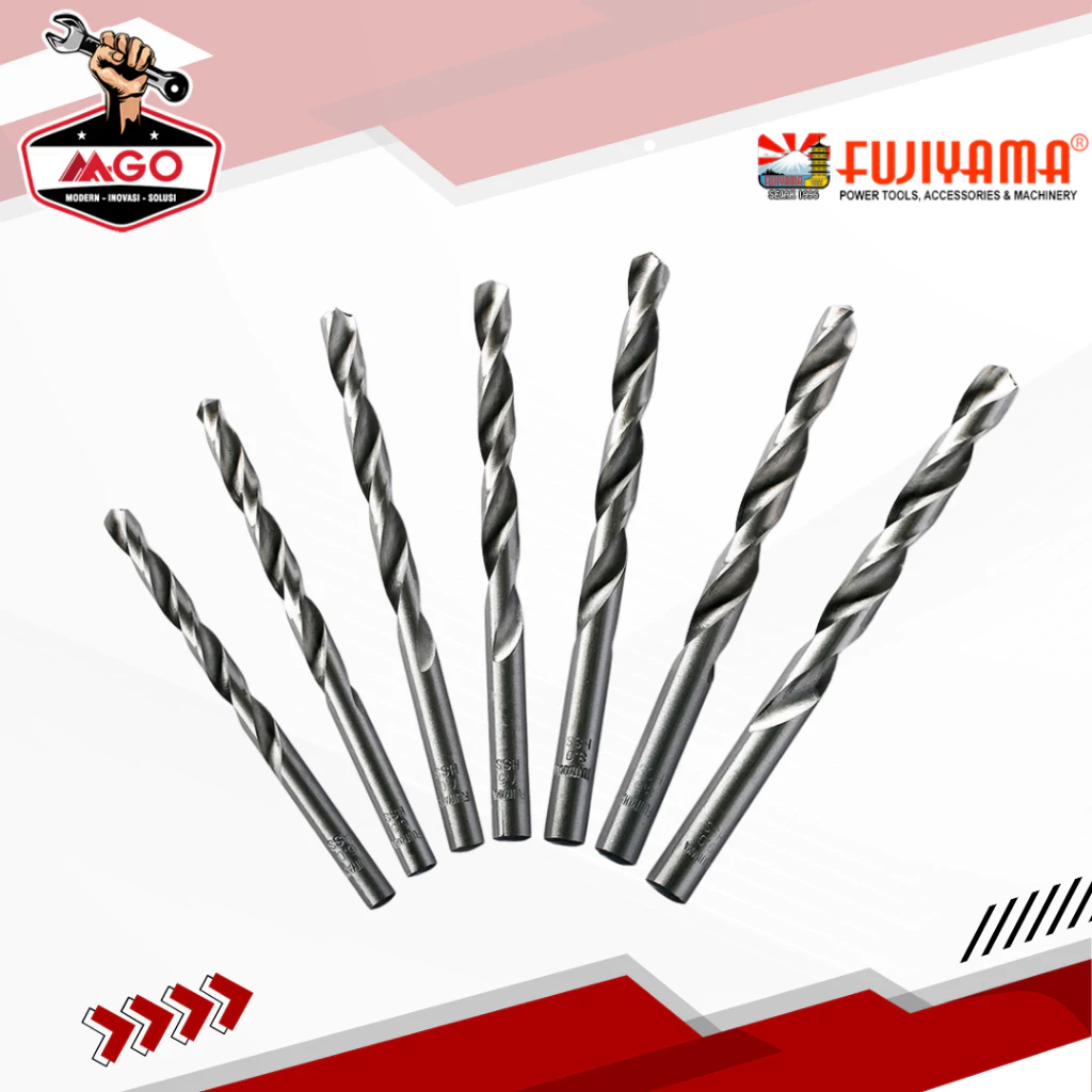 Fujiyama Mata Bor Besi / Mata Bor Kayu / Mata Bor HSS (9.5mm - 13mm)