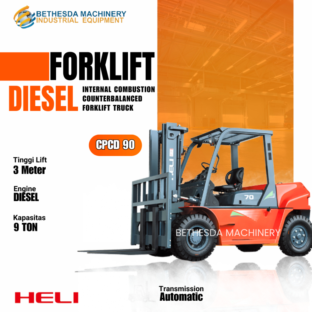 Forklift Heli Diesel 9 Ton