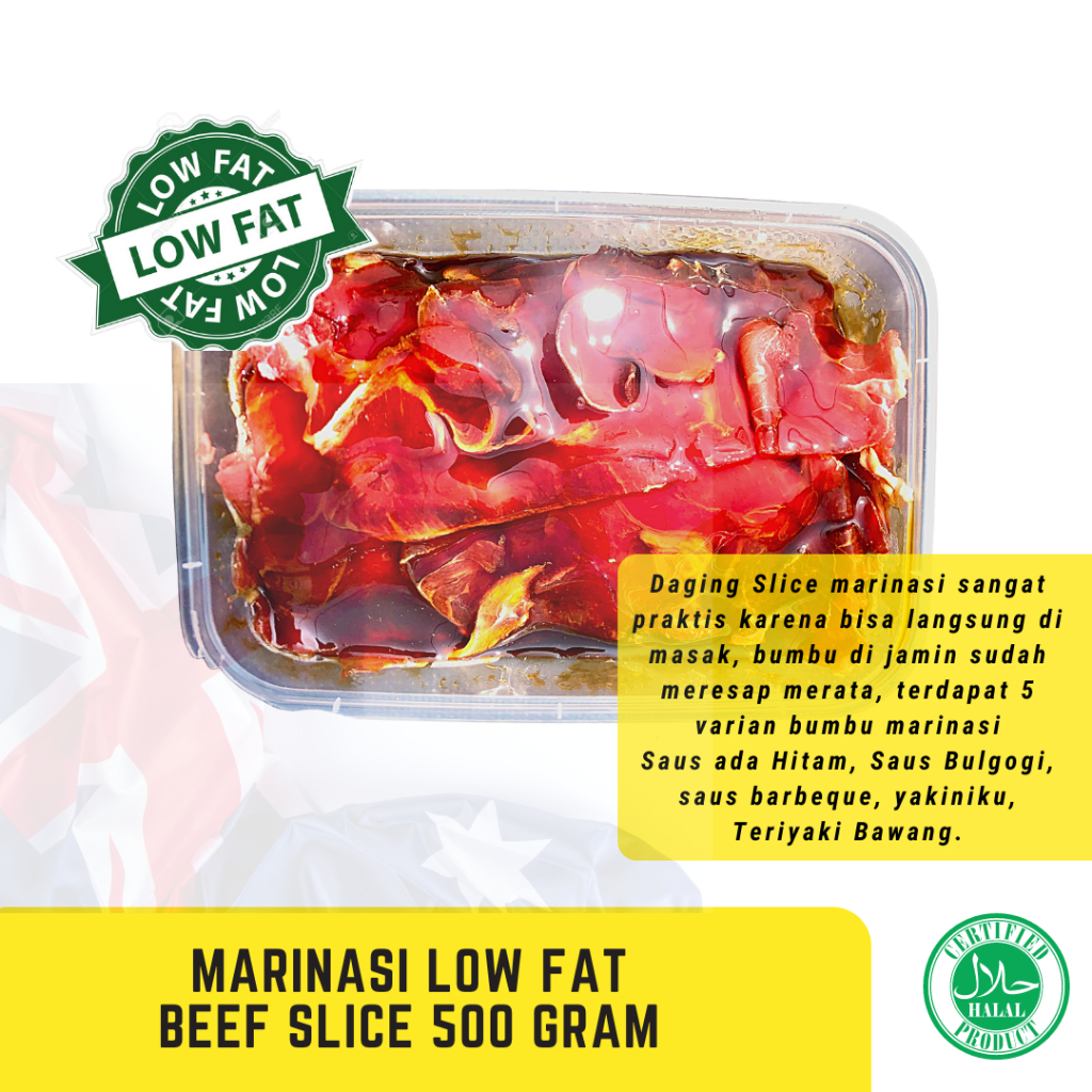 

JUN Marinasi LOWFAT Slice Beef Daging Sapi Marinasi HALAL Gr