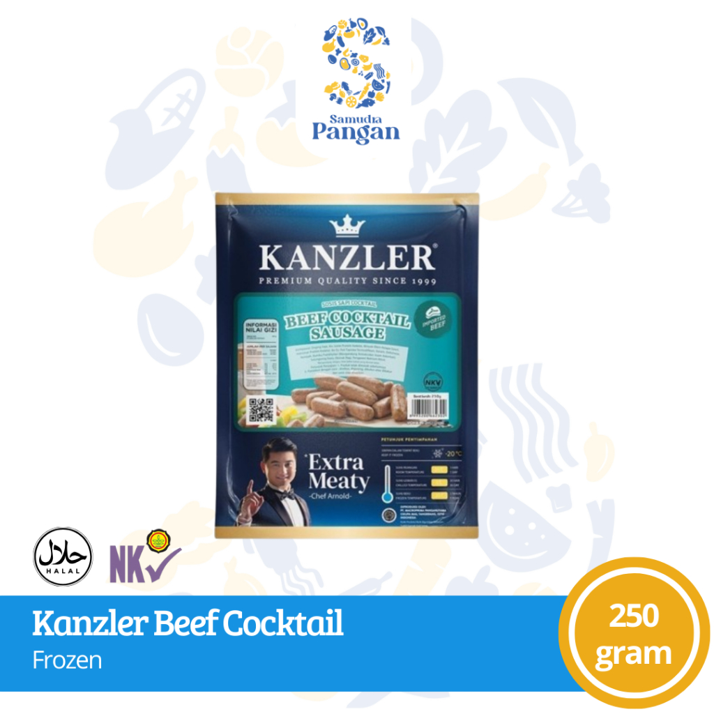 

Kanzler Beef Cocktail Sosis Cocktail 250-500 gram Frozen Tangerang