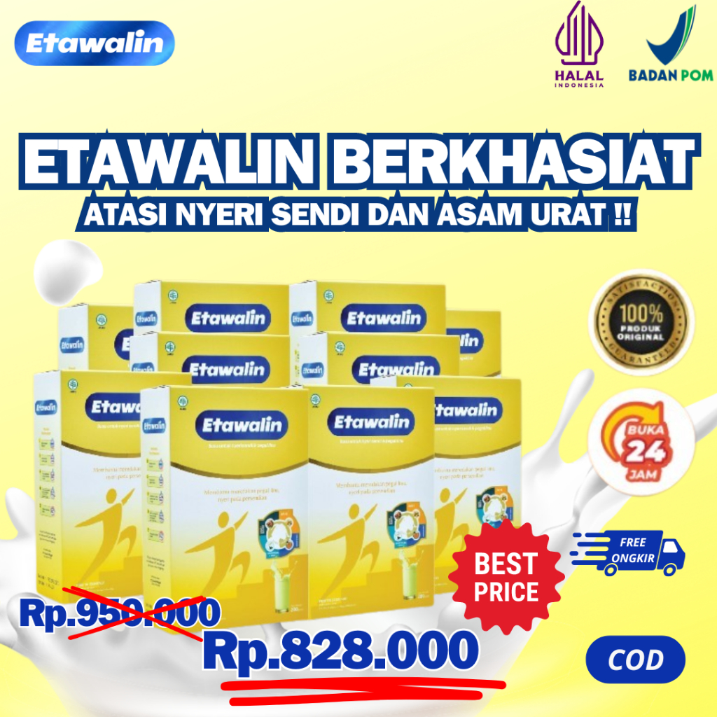 

ETAWALIN PROMO KOMBO 9 BOX - Susu Etawalin 3x Lebih Berkhasiat Atasi Nyeri Sendi Asam Urat Rematik Dan Padatkan Tulang