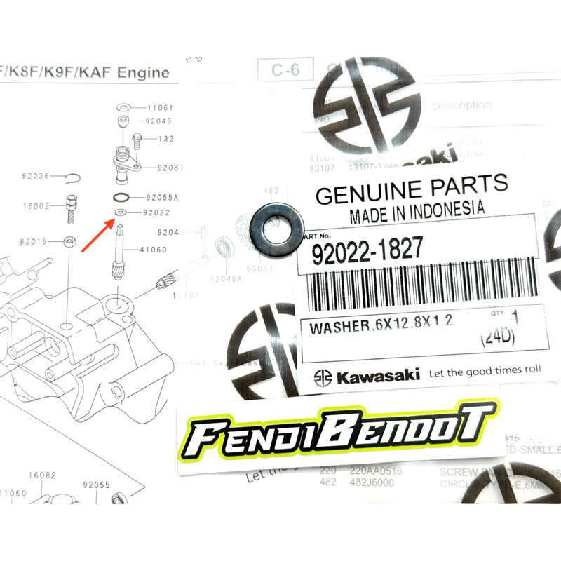 RING WASHER GEAR AS RPM NINJA R SS RR 92022-1827