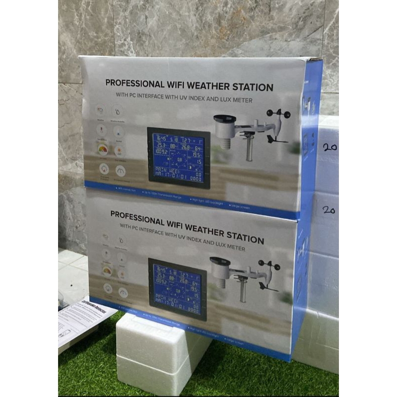 MISOL professional weather station pemantau cuaca with solar charge