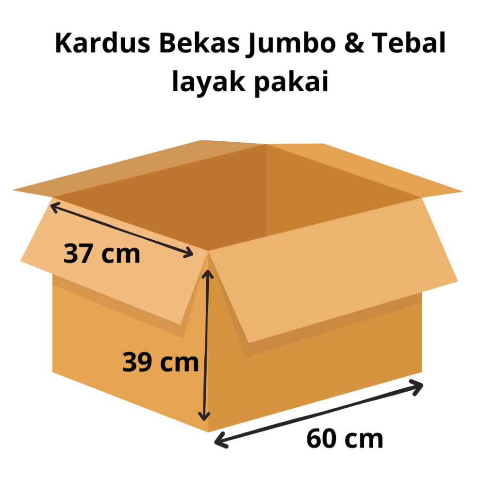 

Kardus Jumbo Tebal 60x39x37
