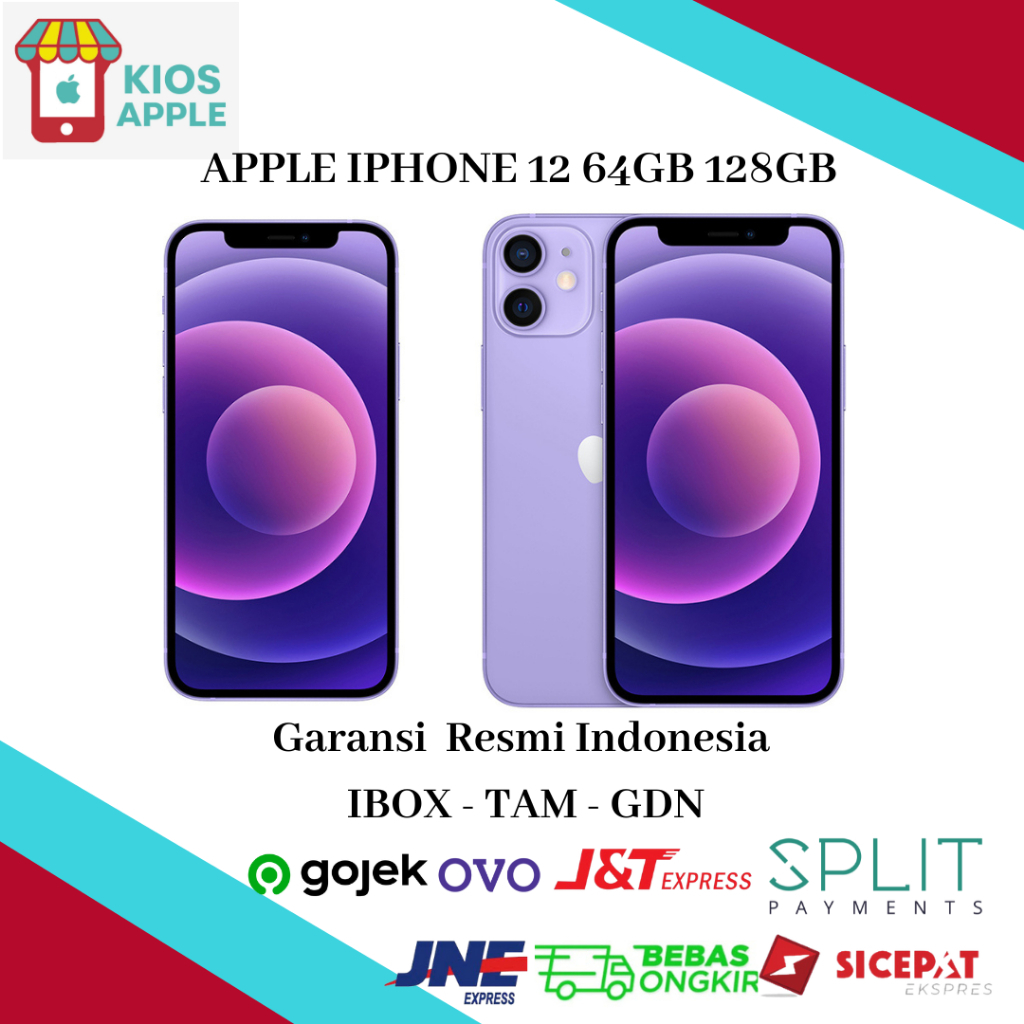IPHONE 12 RESMI INDONESIA IBOX/TAM/GDN | 128GB GARANSI RESMI INDONESIA
