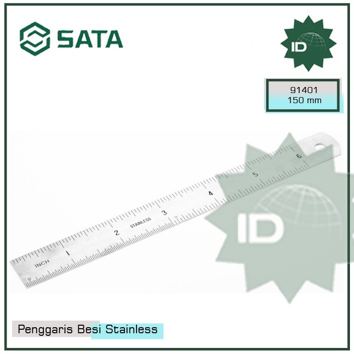 

Penggaris Besi Stainless 150 mm 91401 Steel Rules 150 mm Sata Tools