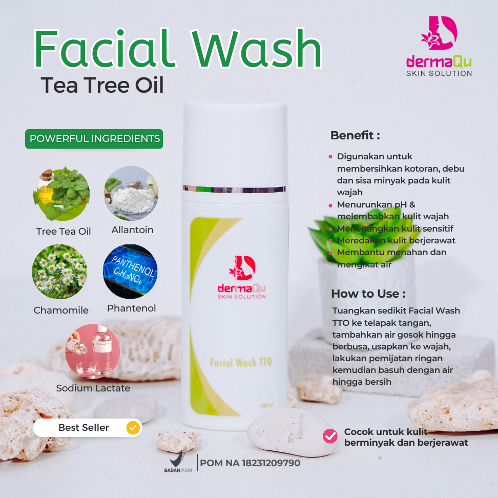 DERMAQU FACIAL WASH TEA TREE OIL