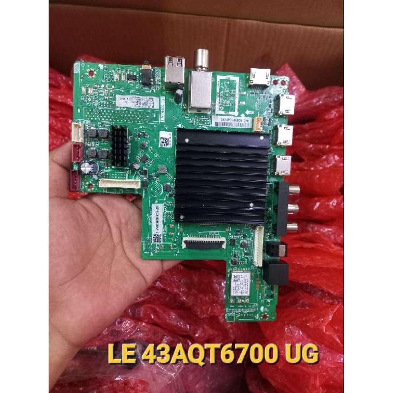 MB / MAINBOARD / MOBO / MESIN TV LED AQUA ANDROID / LE43AQT6700UG / 43AQT6700 / mesin tv led aqua LE