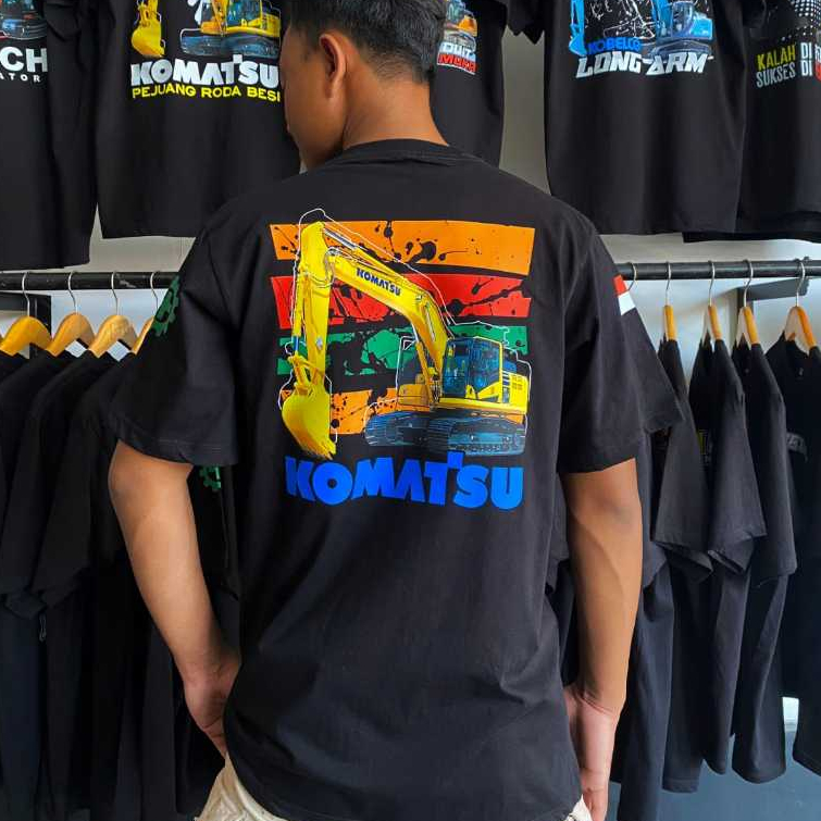 Kaos Distro Excavator Komatsu Katun Combed