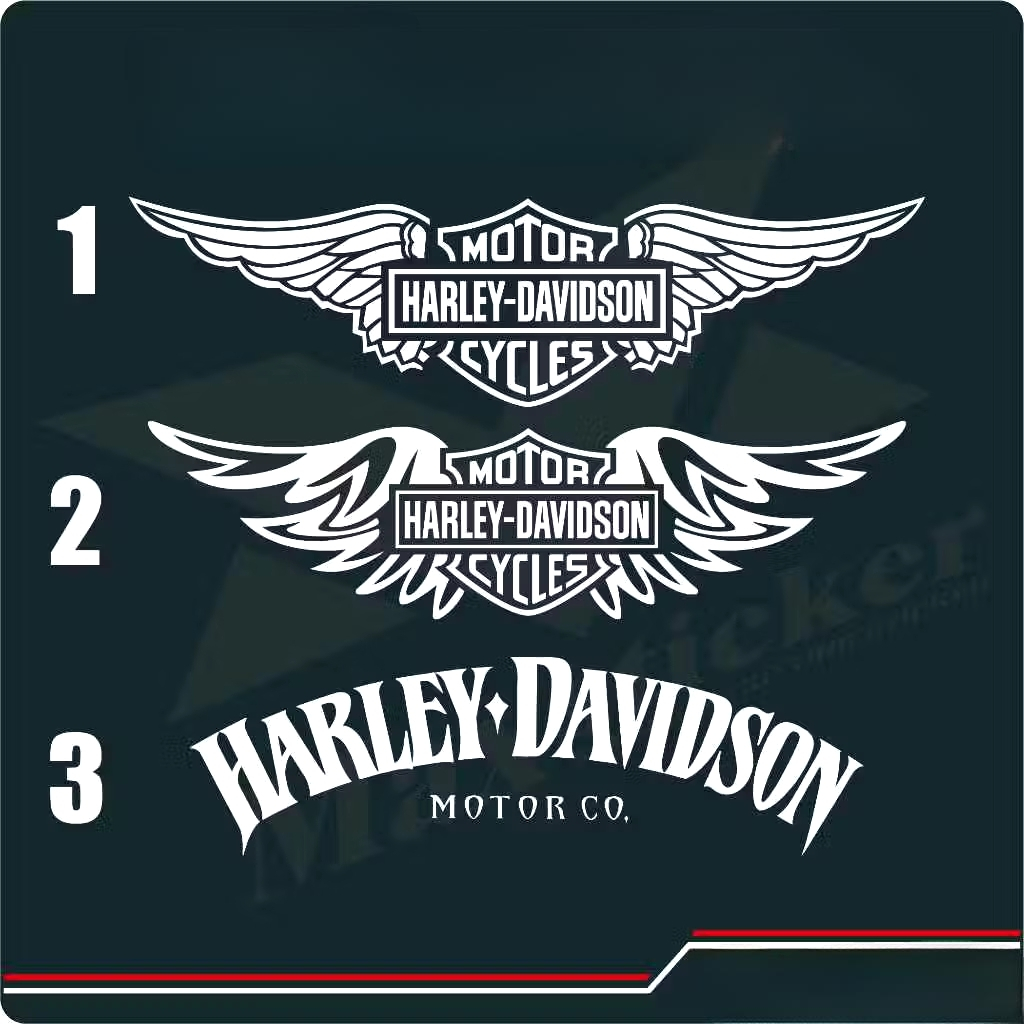 Stiker Sayap Harley Davidson kaca belakang mobil