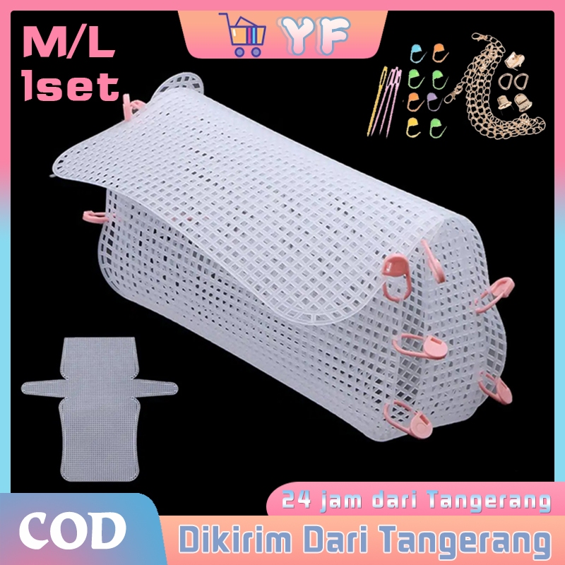 Kanvas Plastik Rajut / Jaring Kerangka Tas Rajut / Kanvas Plastik Lembaran