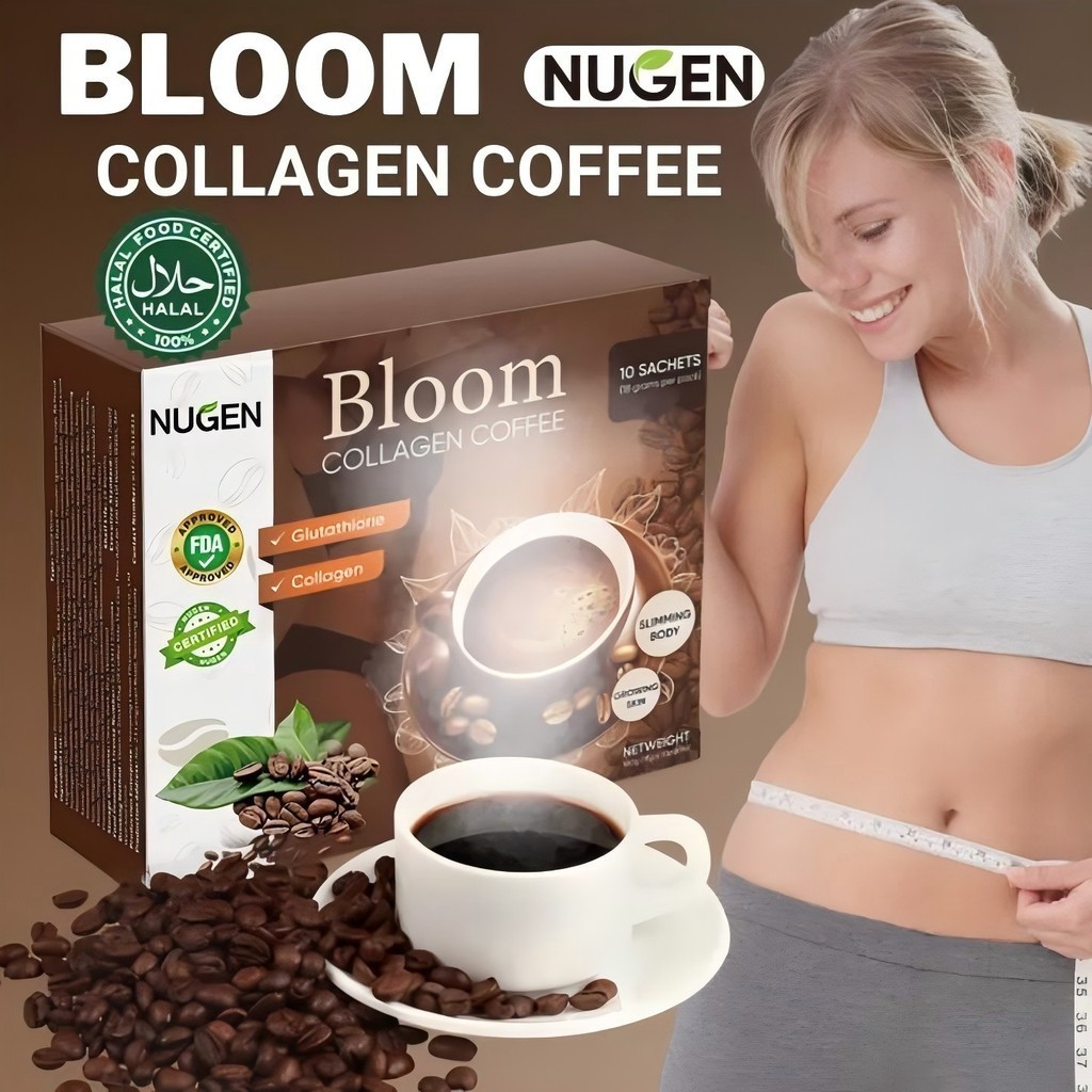 

[COD&Ready Stock]✨NUGEN [ ISI 10 SACHET ] 100gr Slimming Coffee Bloom Collagen Coffee Instant coffee Original Detox Weight Loss - Fat Burning Supplements 100% Robusta Collagen Drink Glutathione Slim Detox | Kopi Sanger | Kopi Ulee Kareng | Kopi Sachet