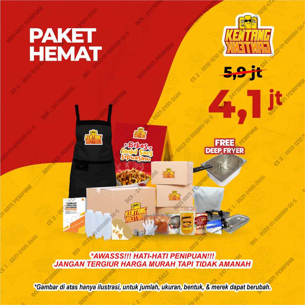 

Paket Usaha Makanan French Fries - Paket Hemat