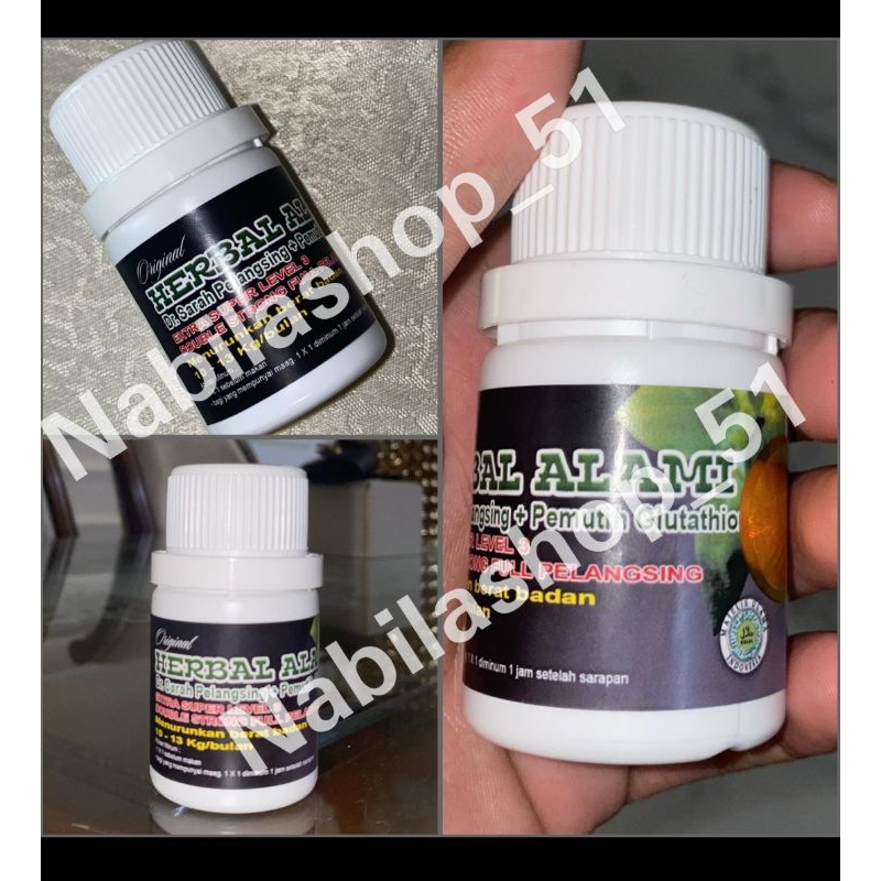 BARU  Level 3. pelangsing herbal dr.sarah ORI isi 30kapsul