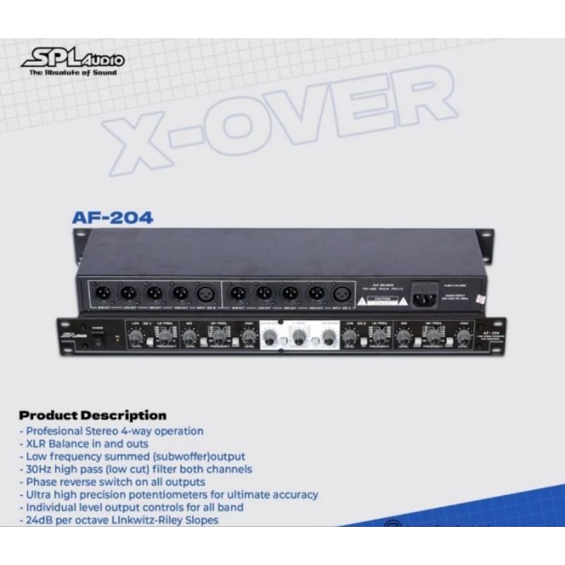 CROSSOVER SPL AUDIO AF-204 Original 4way Redy stok