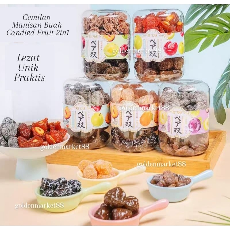 

CEMILAN MANISAN BUAH MIX 2IN1 双拼蜜饯 CANDIED FRUIT MANISAN BUAH GANDA DRIED PLUM LEZAT PRAKTIS NIKMAT