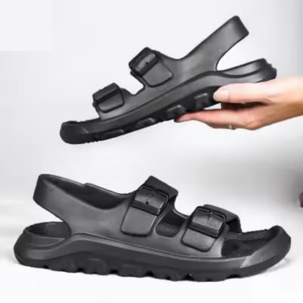 Sandal Pria Slop Sendal Karet Sandal Gunung Outdoor Pria Sandal Gesper Ganda Sendal Slip On Cowok Pr