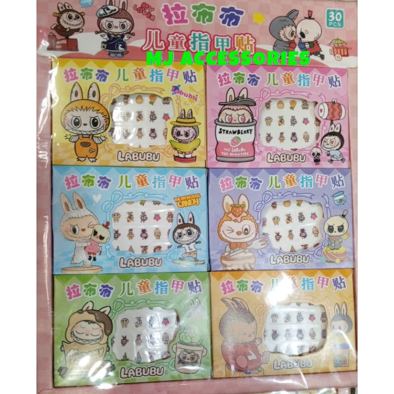 

Sticker Lucu Kuku Karakter Labubu/ Sticker Nail Art (30pcs)