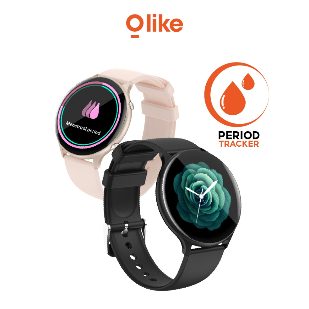 OLIKE Smartwatch Wanita FW1 HD Display 1.28 Inch Strap 20mm Waterproof IP68 Health & Sleep Monitorin