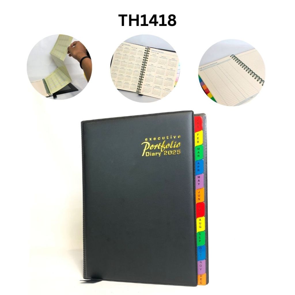 

Buku Agenda TH Executive Portofolio Diary Ukuran B5 Tahun 2025 #1418 Agenda Eksekutif Warna Hitam
