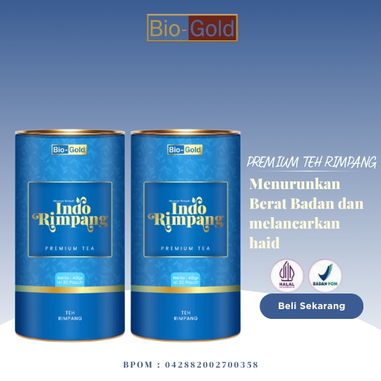 

Bio Gold Teh Indo Rimpang 2 Pcs Pelangsing Alami untuk Menurunkan Berat Badan & Melancarkan Haid