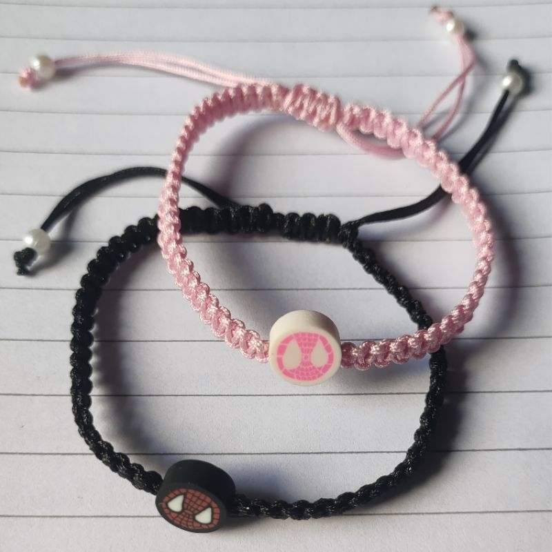 Gelang Couple Spider Gwen - Gelang Couple Tali Giok - Gelang Couple Tali Simpul Aesthetic