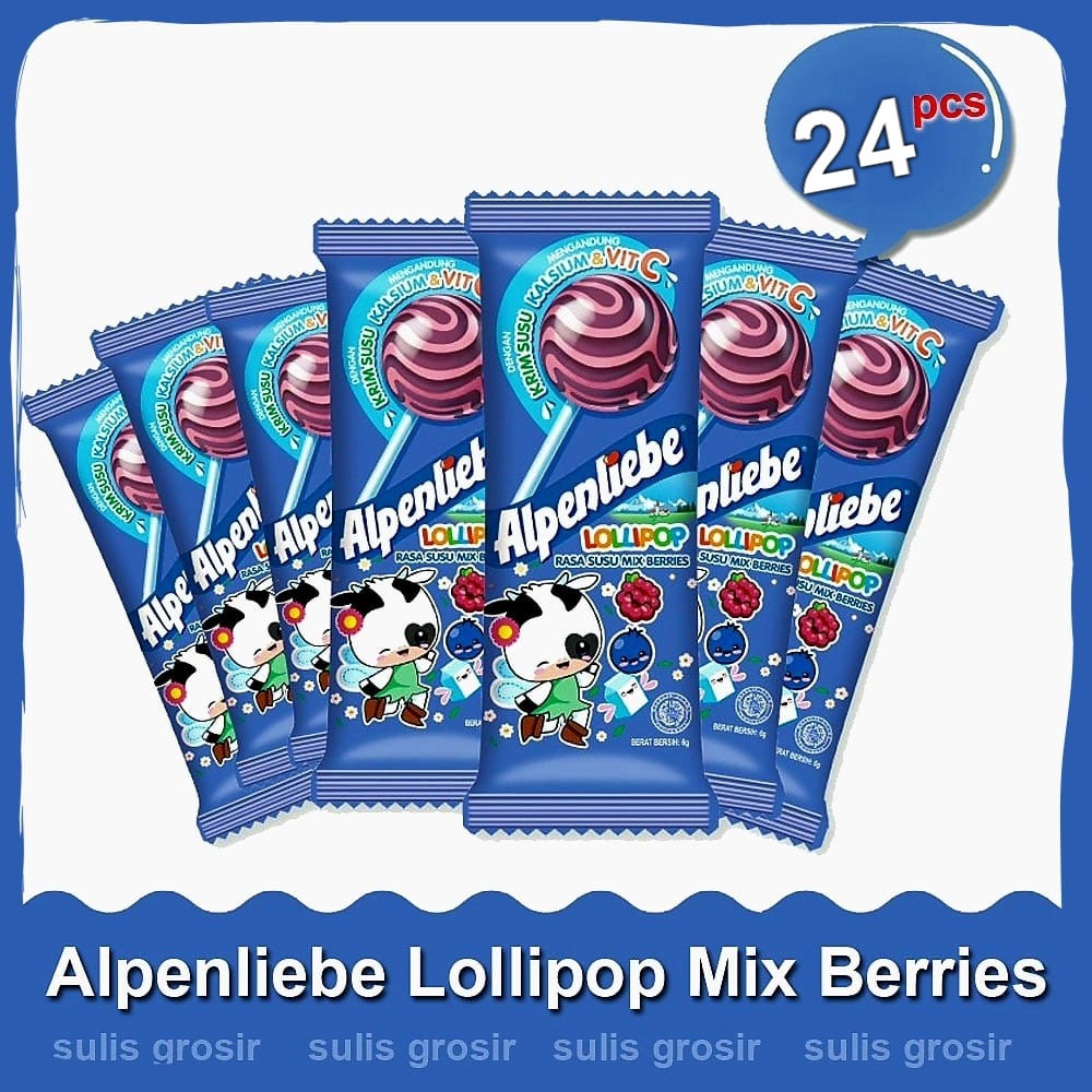 

Alpenliebe Lolipop Renceng Mix Berries 1 Pak isi 24 Pcs