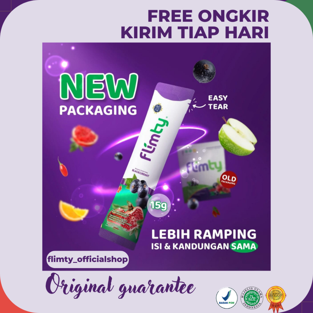 

(Kemasan Baru) Flimty fiber BPOM Dijamin Original