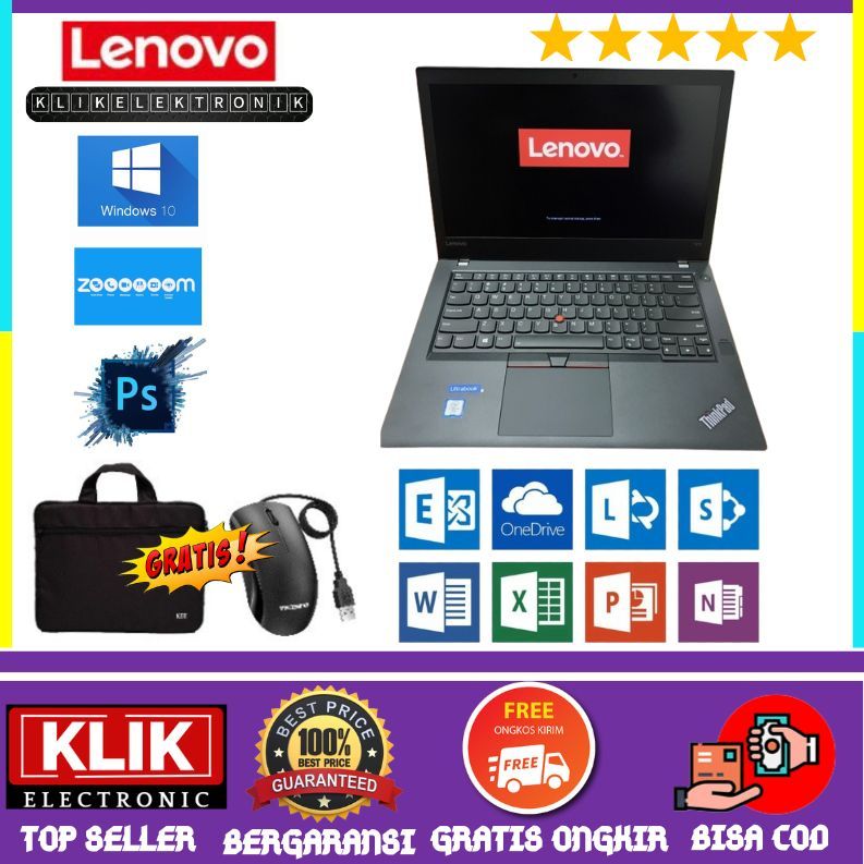 PROMOO - Laptop Lenovo Thinkpad T470/T470S Core i5 i7 MULUS - T470S i7GEN6, 16GB / 512GB /  WIN 10 /