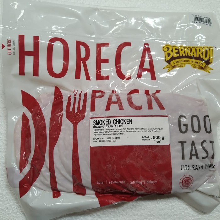 

Bernardi Horeca Pack Smoked Chicken SO 500gr 1box = 6 pack
